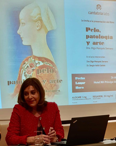 Presentación del libro «Pelo, patología y arte». Olga Marqués Serrano